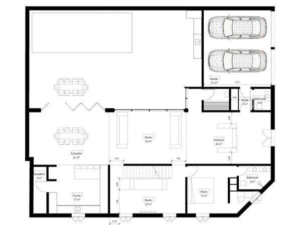 la Casa - House in Molinar Ground floor plan